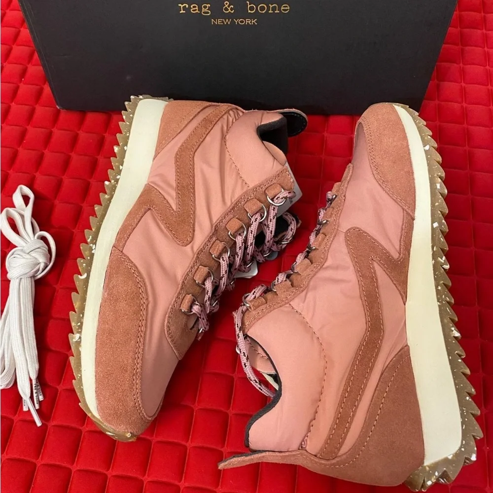 New-rag & bone Retro Hiker Suede and Recycled Materials Sneaker - Picture 4 of 10